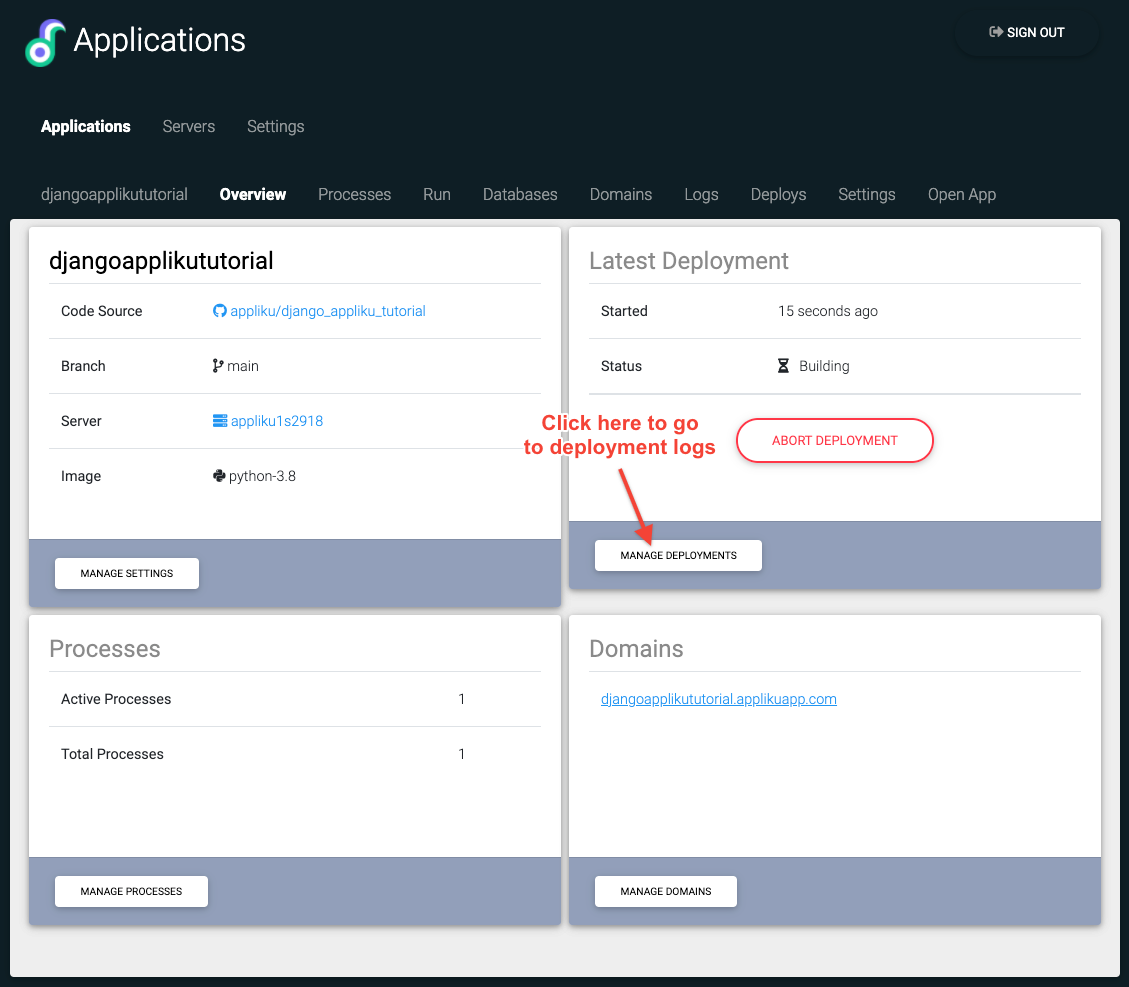 Manage Django Deployments