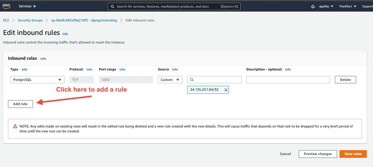 postgres app not showing databases